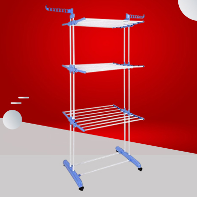 Tendedero One 1hsm569 Para Ropa, 3niveles Con Alas Laterales