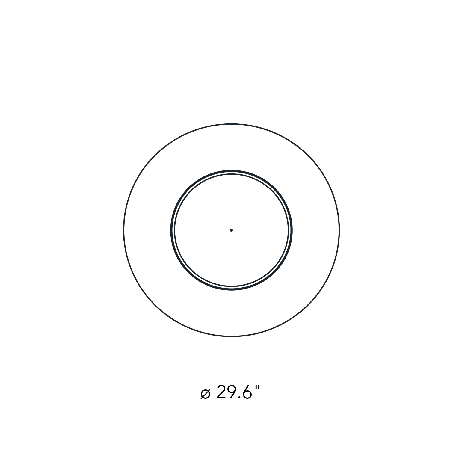 LAMP. APLIQUE LUNAIRE BLANCO 1L GX13 55W - Imagen 2