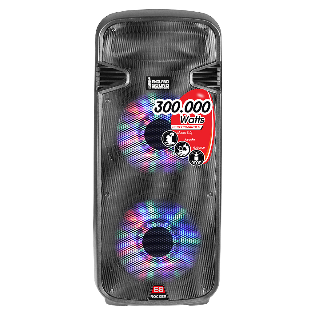 Caja Amplificada Doble 2×15 Pulg, 300.000 W, England Sound