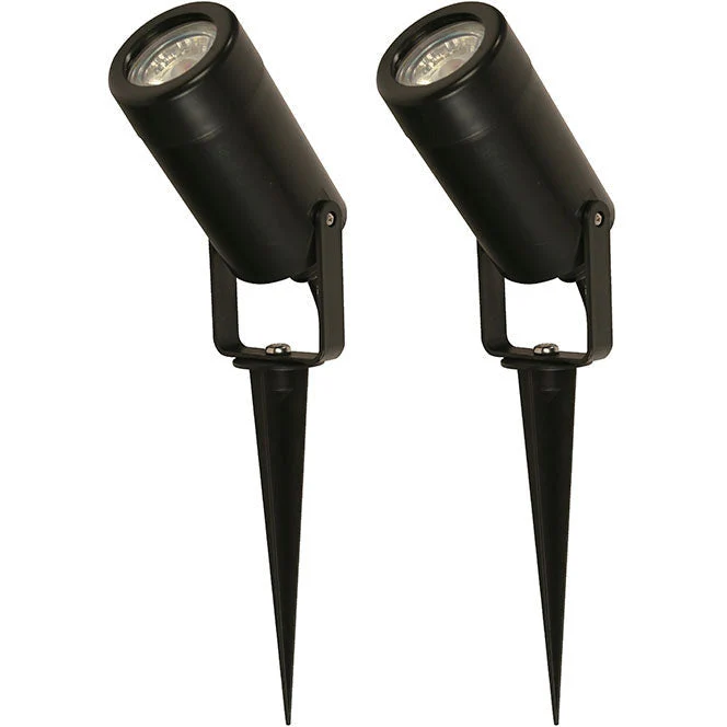 LAMP. EXT. ESTACA NEGRO 1L GU10 7W (2 PIEZAS)