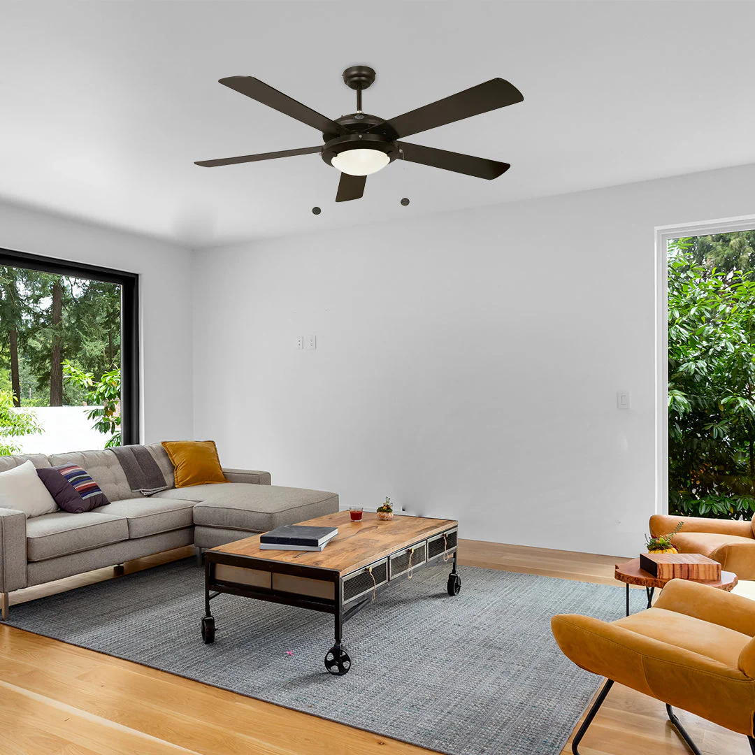 VENT. TECHO 52" E27*2L*40W N/B NEGRO - Imagen 2