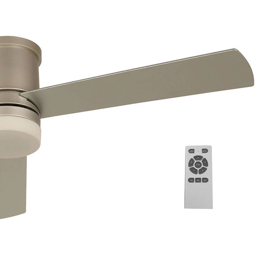 Ventilador Led De Techo 52" Plateado 1L 18W 3000K Con Control Remoto (Dc Motor) - Imagen 4