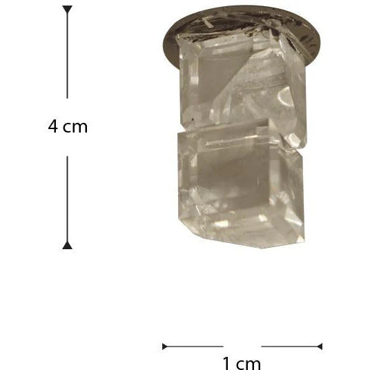 DOBLE CUBO DIAGONAL CRISTAL STATERLED VERSION PLATEADO - Imagen 4