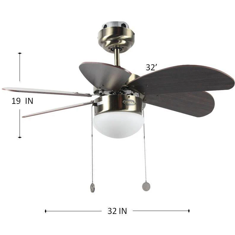 VENTILADOR DE TECHO 32" BRONCE ANTIGUO 1L E27 60W - Imagen 3