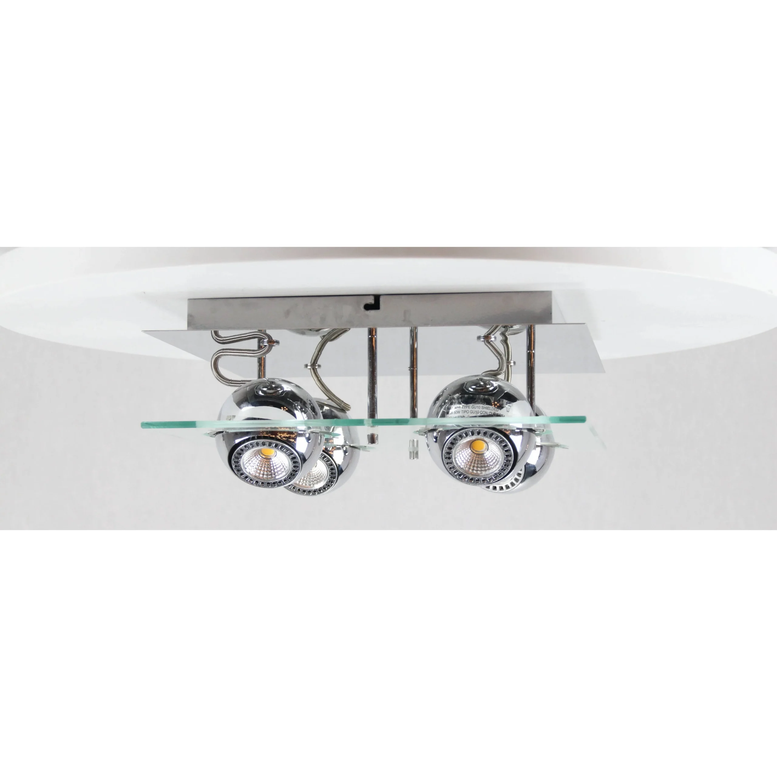 Lámpara Techo Reflectora Cromo 4L Gu10 50W - Imagen 2