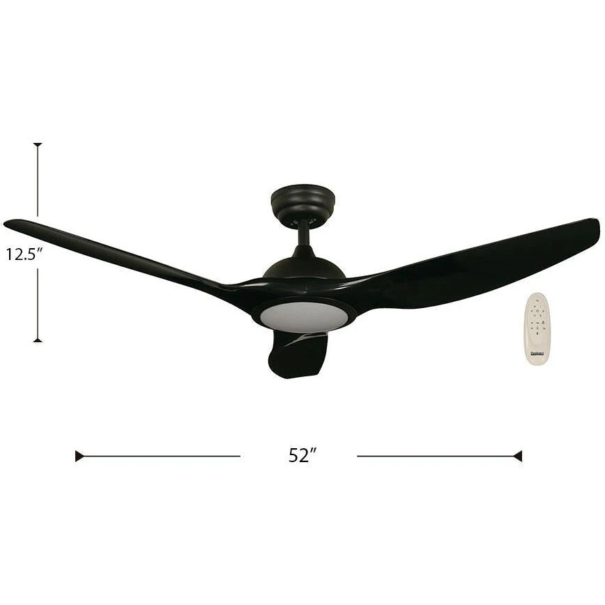 VENTILADOR LED TECHO 52" NEGRO 18W 3000/4000/6000K 100-240V (INTELIGENTE) - Imagen 4